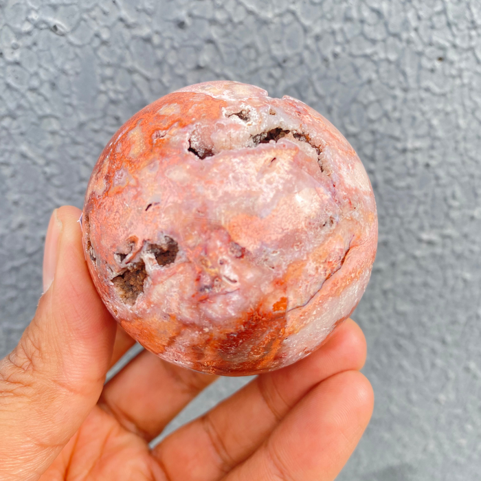 Pink Crazy Lace Agate Sphere CS04