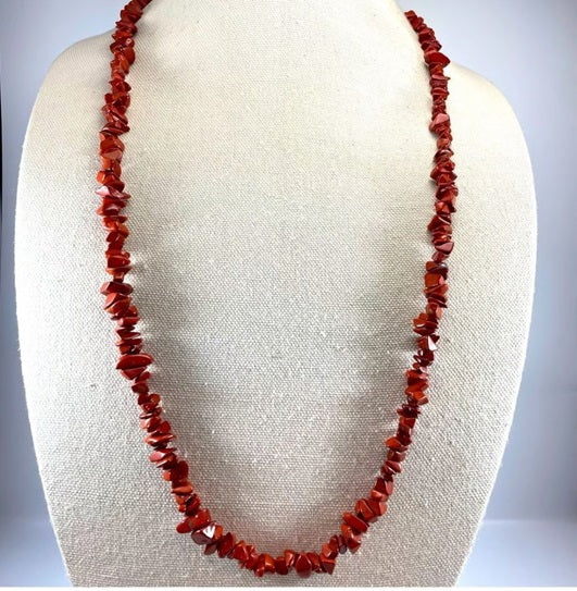 Red Jasper Chip Necklace