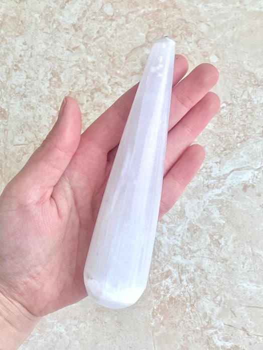 Selenite Massage Wand - Tapered