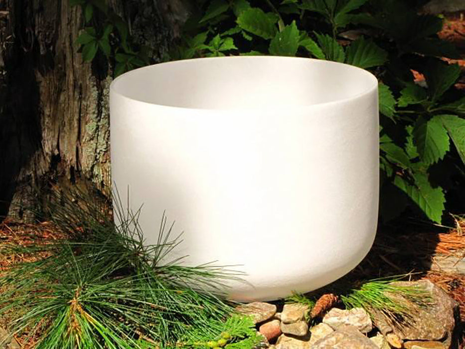 Full Set of 7 White Quartz Singing Bowl