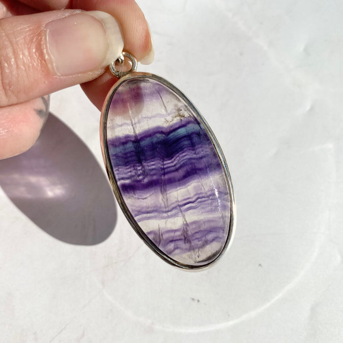 Fluorite Cabochon Oval Pendant FLP03