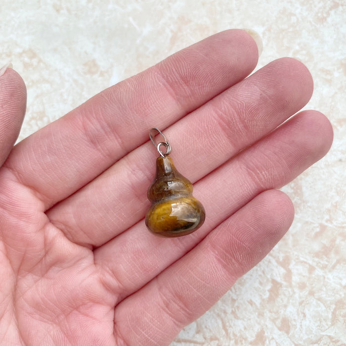 Tiger Eye Crystal Gourde Pendant 1pc