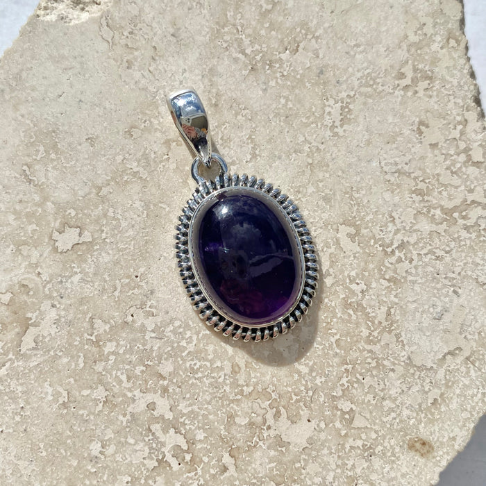 Amethyst cheap cabochon pendant