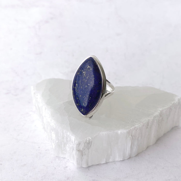 Lapis Lazuli Marquise Ring (SZ 7) - LP35