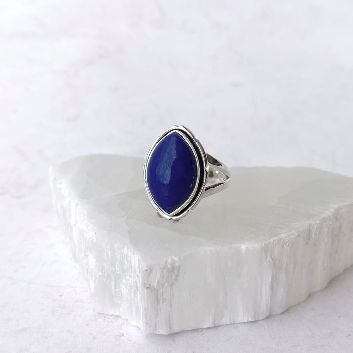 Lapis Lazuli Marquise Ring (SZ 7) - LP34