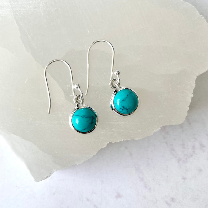Turquoise Round Earrings - TQE03