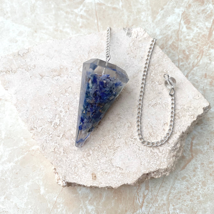 Orgonite Lapis Lazuli Faceted Pendulum