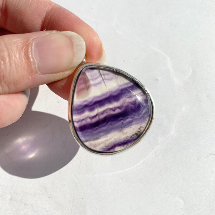 Fluorite Cabochon Teardrop Pendant FLP05