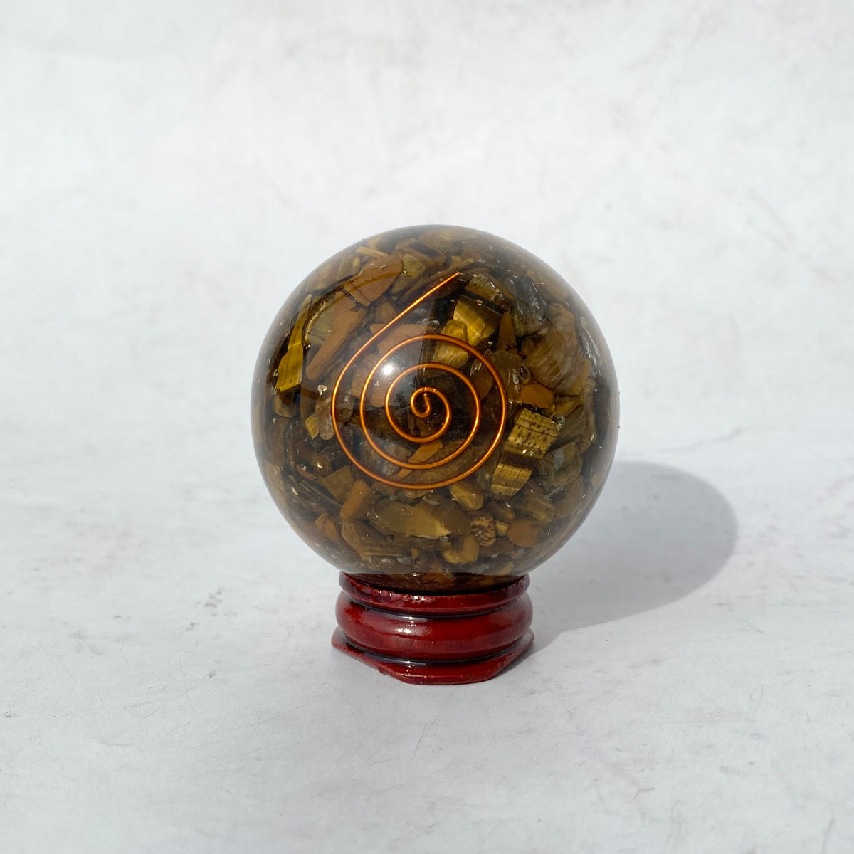 Orgonite Sphere - Tigers Eye — Aus Crystals