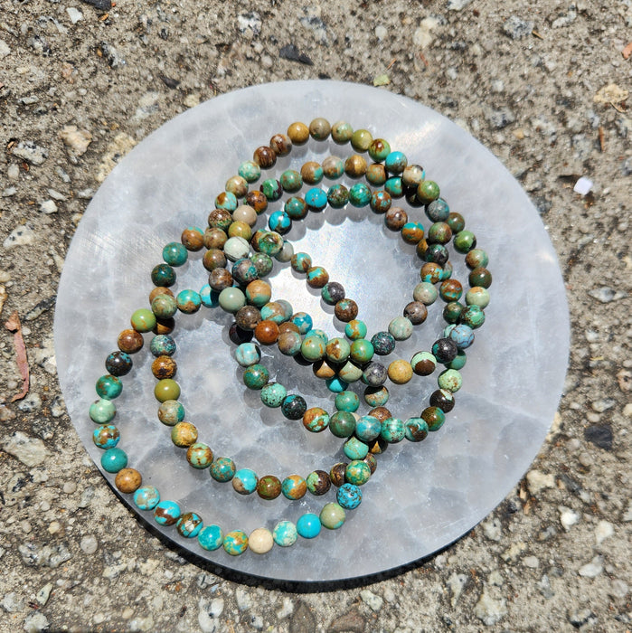 Turquoise Bead Bracelet 6mm