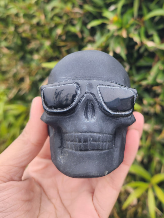 Black Obsidian Unpolished Skull Large SK8  *Special