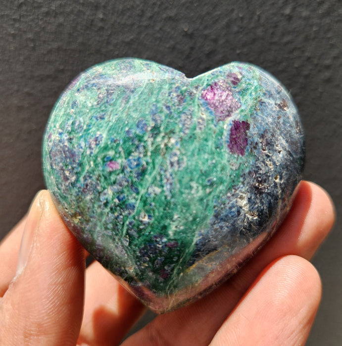 Ruby Fuchsite Heart RFH03