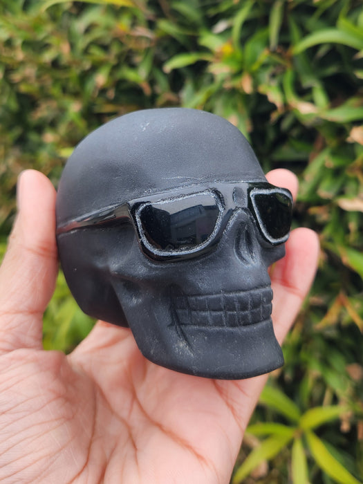 Black Obsidian Unpolished Skull Large SK8  *Special