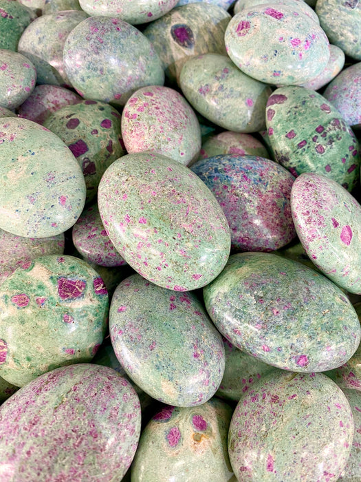 Ruby Fuchsite Palm stones