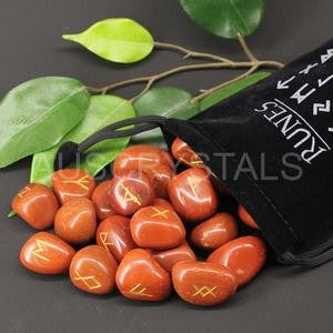 Red Jasper Runes Set