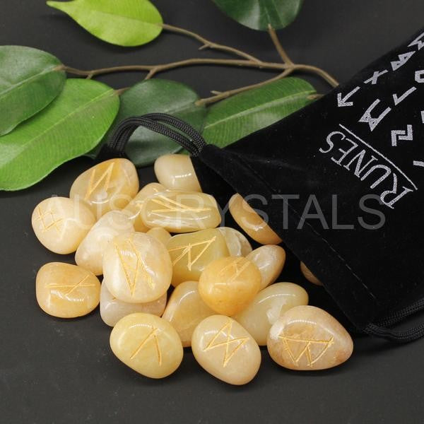 Yellow Aventurine Runes Set