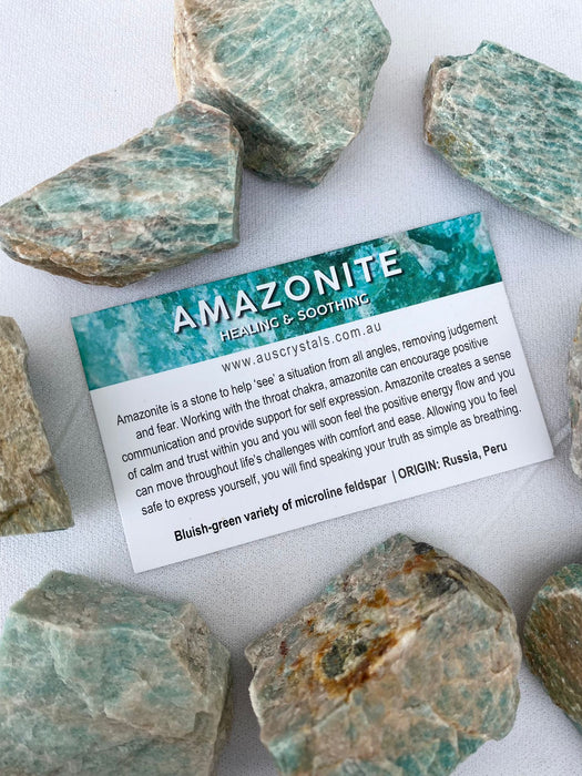 Amazonite Info Card 25pc pack