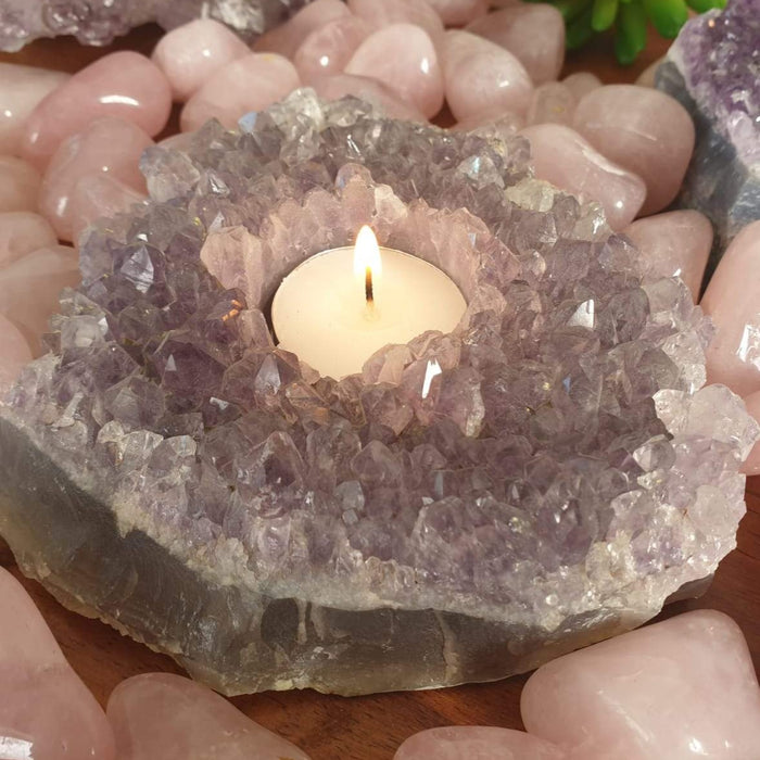 Amethyst Candle Holder AC6