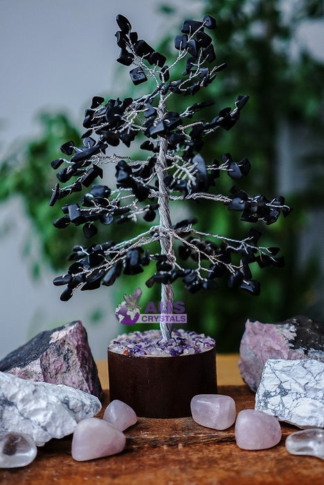 Black Onyx Tree -  Small Silver