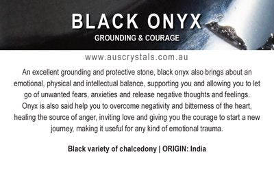 Black Onyx Info Card 25pc pack