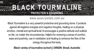 Black Tourmaline Info Card 25pc pack