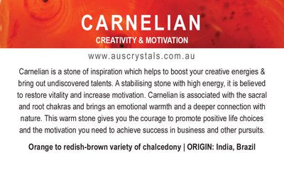 Carnelian Info Card 25pc pack