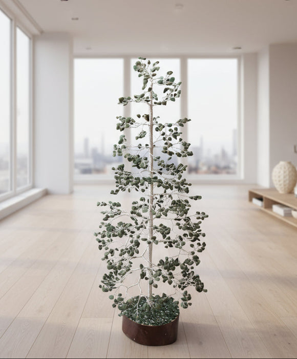 Green Aventurine Tree - Large Silver