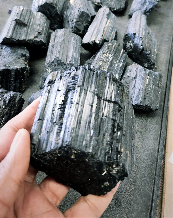 Black Tourmaline Rough Per Pc