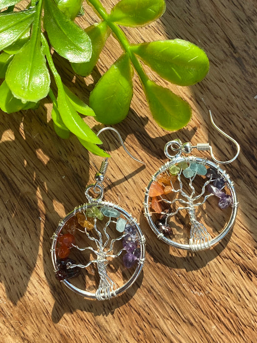 Tree of Life Chakra Earrings - 1pc