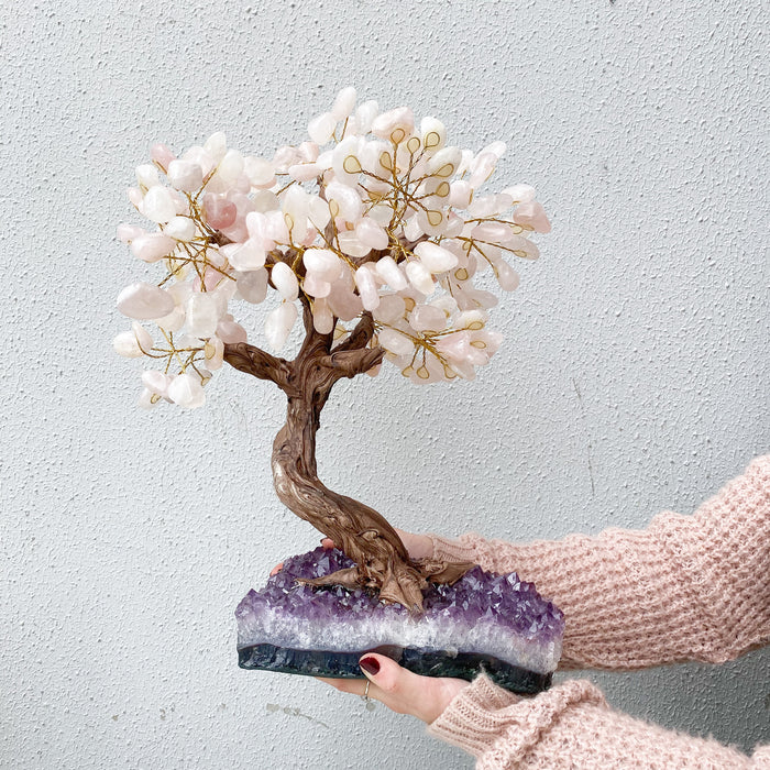 rose quartz bonsai tree Rose Quartz Bonsai Tree -X Large — Aus Crystals