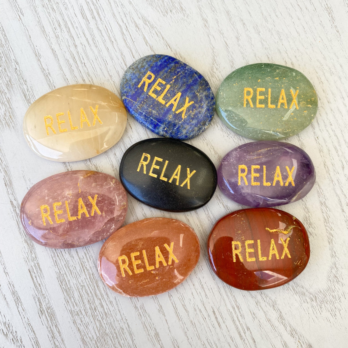 Affirmation Stone Relax 1pc — Aus Crystals