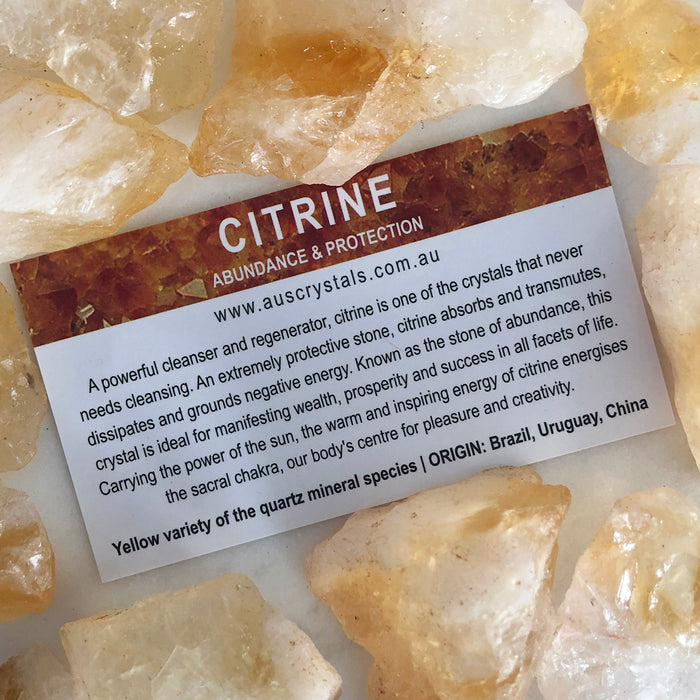 Citrine Info Card 25pc pack