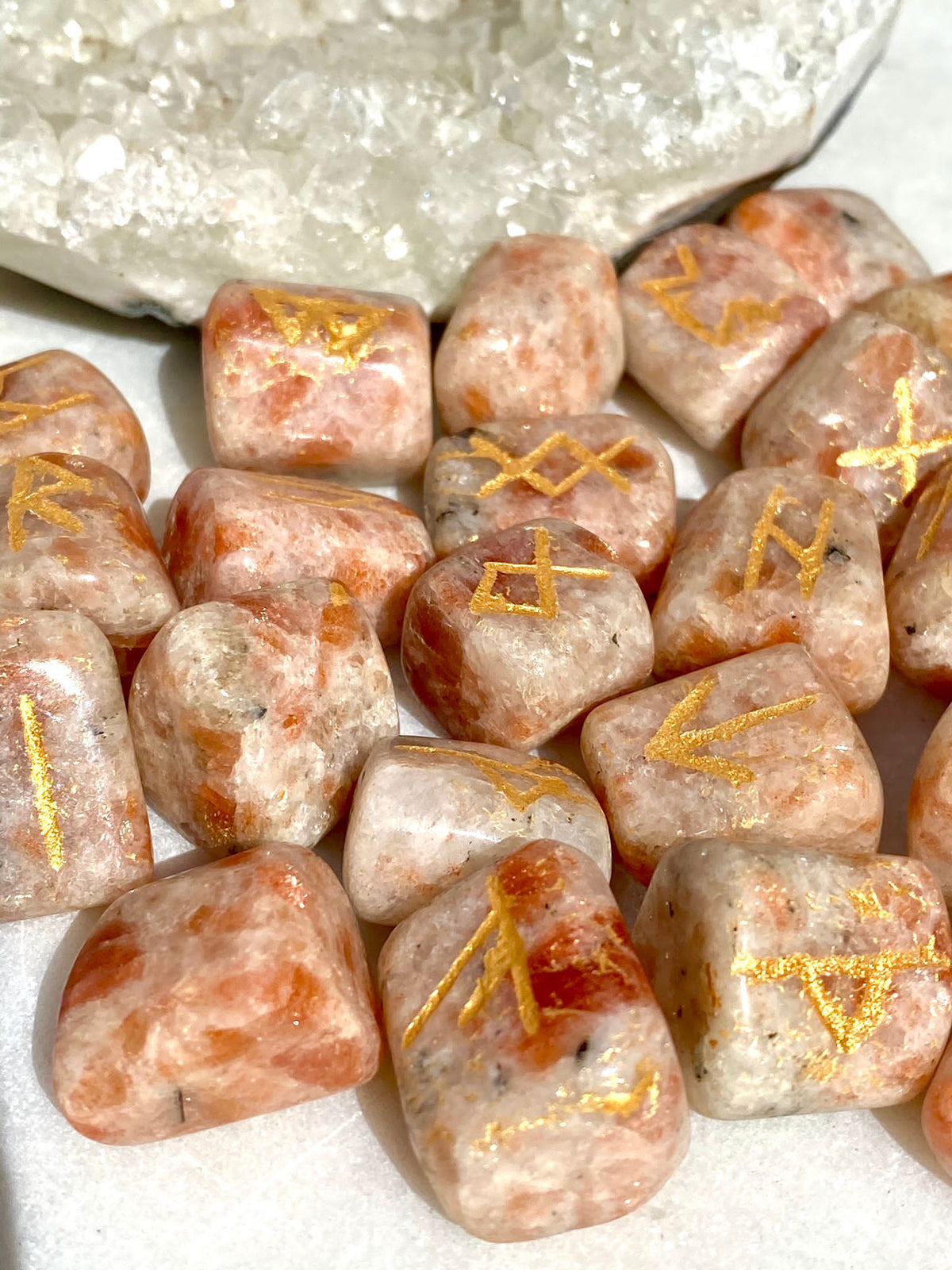 Sun Rune Stone Sun Stone Runes Set — Aus Crystals