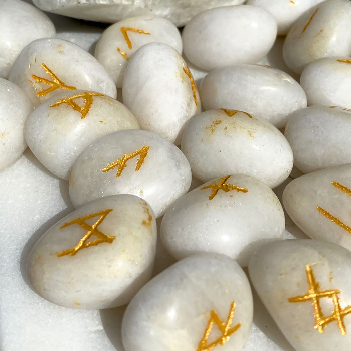 White Quartz Runes Set BOGO - Buy One Get One Free