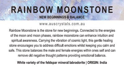 Rainbow Moonstone Card 25pc pack