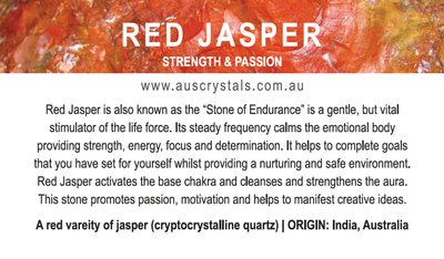 Red Jasper Info Card 25pc pack