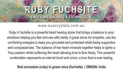Ruby Fuchsite Card 25pc pack