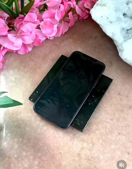 Black Tourmaline - Square Mobile Holder