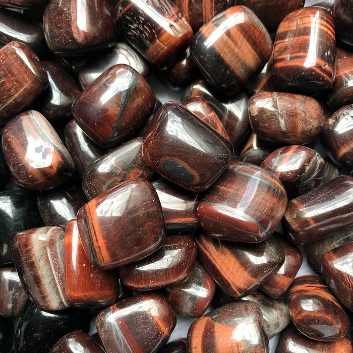 Red Tigers Eye Tumbled Stones