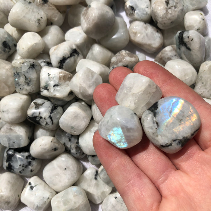 Rainbow Moonstone Tumbled Stones