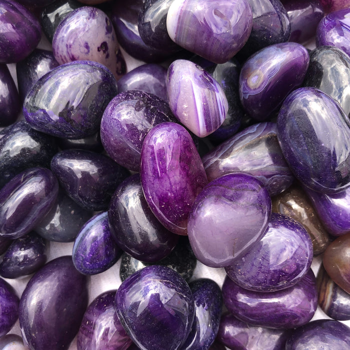 Purple Agate Tumbled Stones