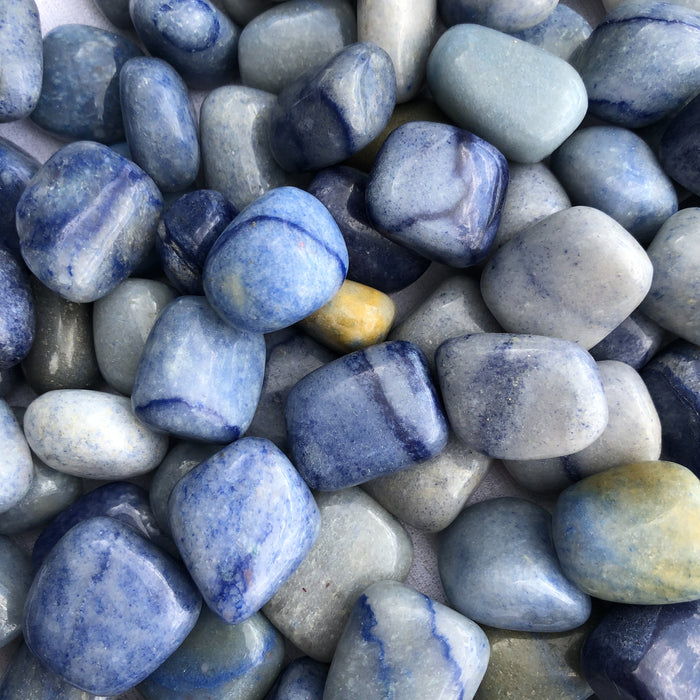 Blue Quartz Large Tumbled Stones BOGO