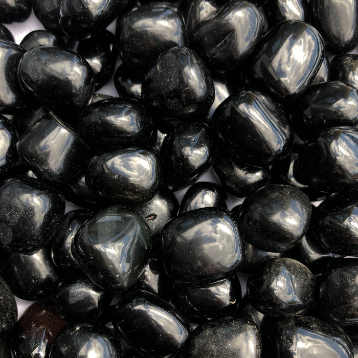 Black Obsidian Tumbled Stones- A Grade