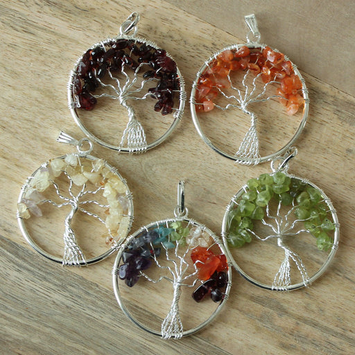 Assorted 5pc Tree of Life Pendant