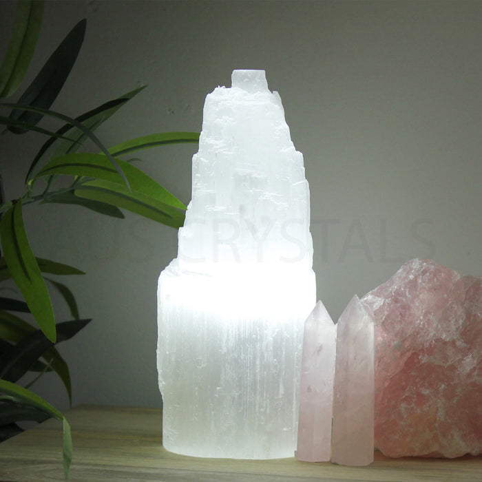 Selenite Lamp 25-30cm - Cool LED Light