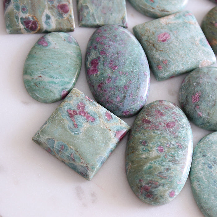 Ruby Fuchsite Cabochon 1pc Large Square