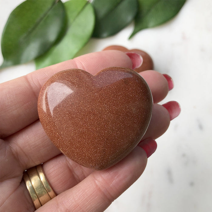 Goldstone Heart 1pc