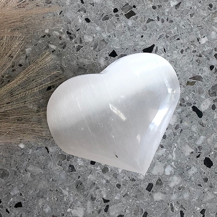 Selenite Heart 1pc