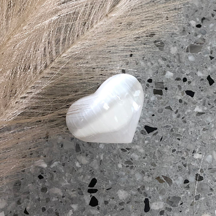 Selenite Heart 1pc