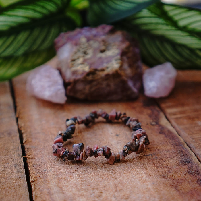 Rhodonite Chip Bracelet